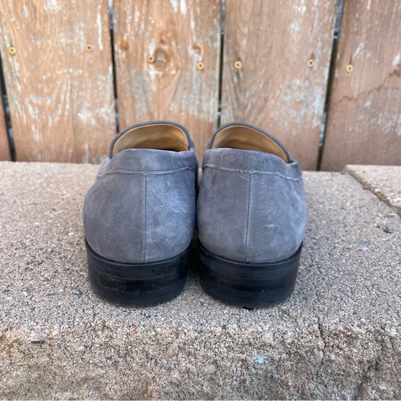 TALBOTS Women’s Gray Soft Leather Loafer Flat Slip On Mule with Tassel Size 7 - Picture 6 of 11